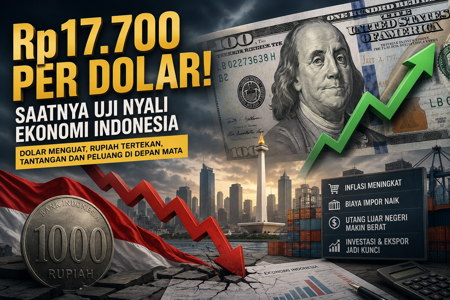 Rp17.700 per Dolar! Saatnya Uji Nyali Ekonomi Indonesia