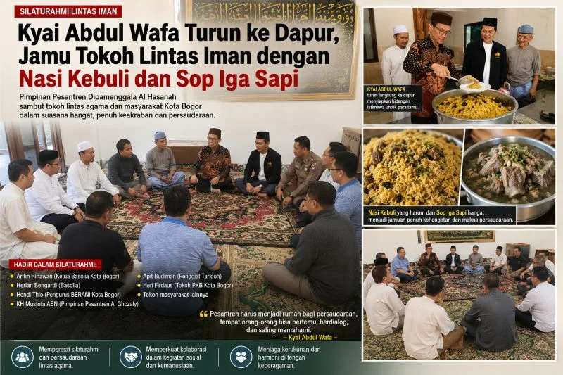 Kyai Abdul Wafa Turun ke Dapur, Jamu Tokoh Lintas Iman dengan Nasi Kebuli dan Sop Iga Sapi