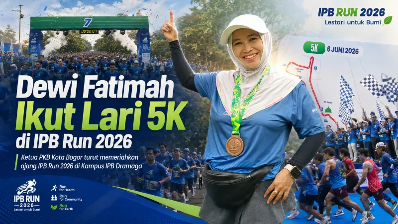 Ketua PKB Kota Bogor Dewi Fatimah Ikut Lari 5K di IPB Run 2026